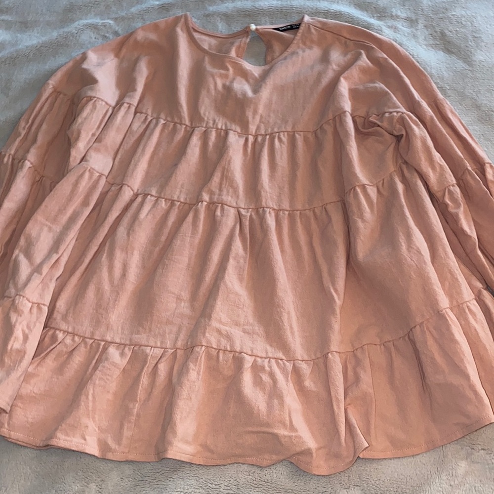 Light pink SHEIN ruffled longsleeve